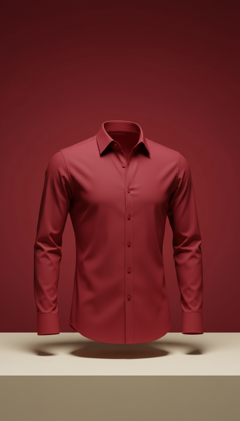 Statement red modern shirt